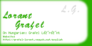 lorant grafel business card